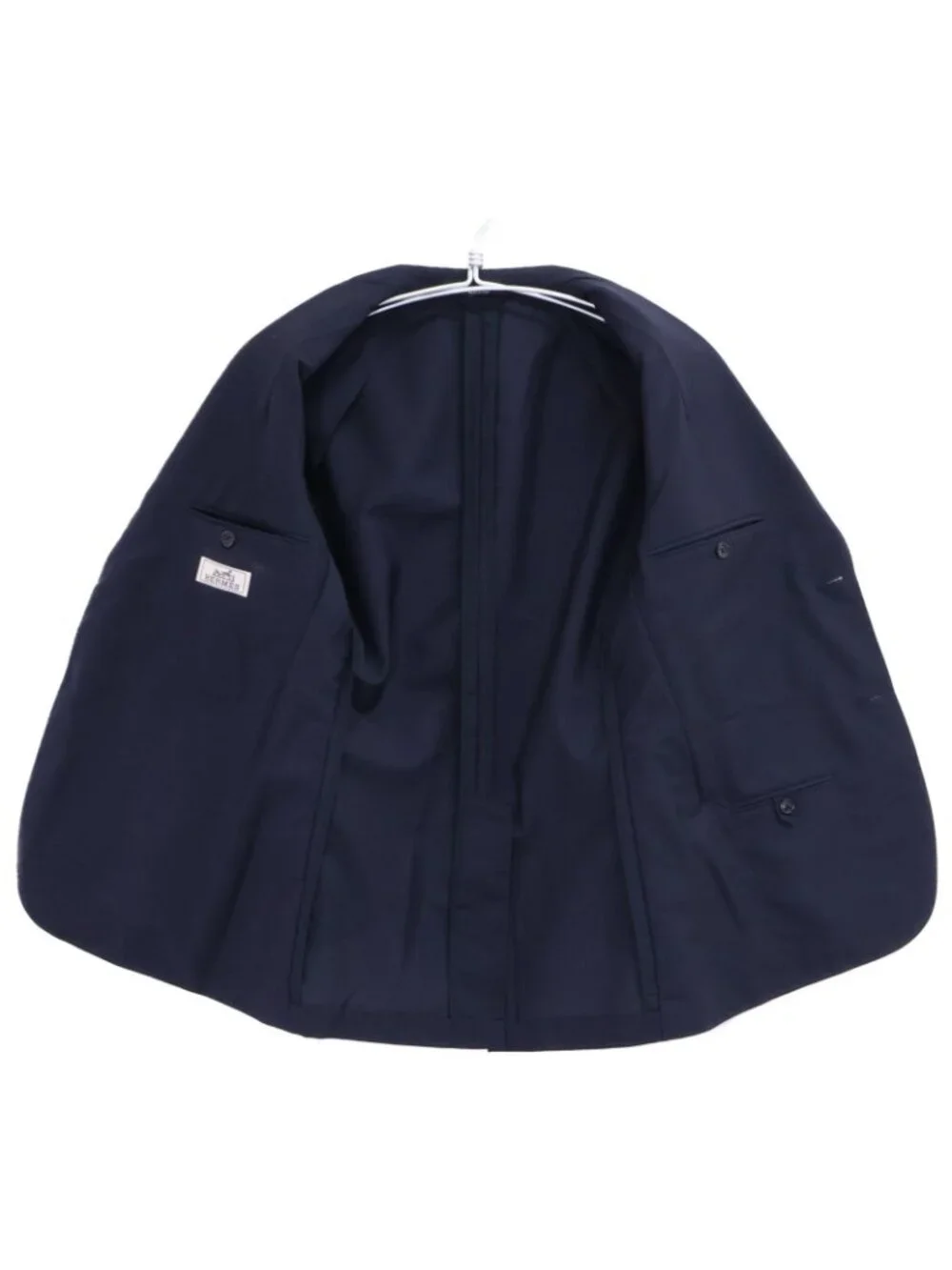 Hermes Mohair Wool Peak Lapel Single Jacket